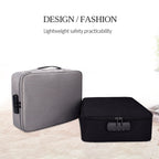 ZJ02 Waterproof Polyester Multi-layer Document Storage Bag Laptop Bag for All Sizes of Laptops, with Password Lock – Waterproof, Card Slot