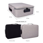 ZJ02 Waterproof Polyester Multi-layer Document Storage Bag Laptop Bag for All Sizes of Laptops, with Password Lock – Waterproof, Card Slot