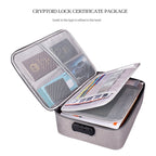 ZJ02 Waterproof Polyester Multi-layer Document Storage Bag Laptop Bag for All Sizes of Laptops, with Password Lock – Waterproof, Card Slot