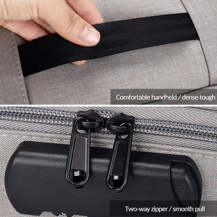 ZJ02 Waterproof Polyester Multi-layer Document Storage Bag Laptop Bag for All Sizes of Laptops, with Password Lock – Waterproof, Card Slot
