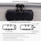 ZJ02 Waterproof Polyester Multi-layer Document Storage Bag Laptop Bag for All Sizes of Laptops, with Password Lock – Waterproof, Card Slot