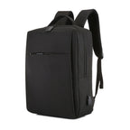 POFOKO Large-capacity Waterproof Oxford Cloth Business Casual Backpack with External USB Charging Design for 15.6 inch Laptops – Waterproof Black