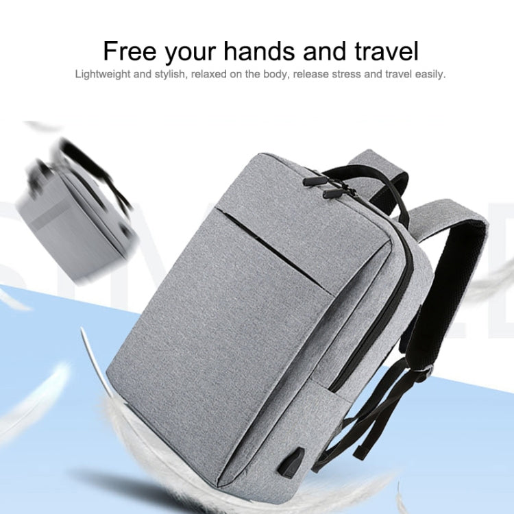 POFOKO Large-capacity Waterproof Oxford Cloth Business Casual Backpack with External USB Charging Design for 15.6 inch Laptops – Waterproof