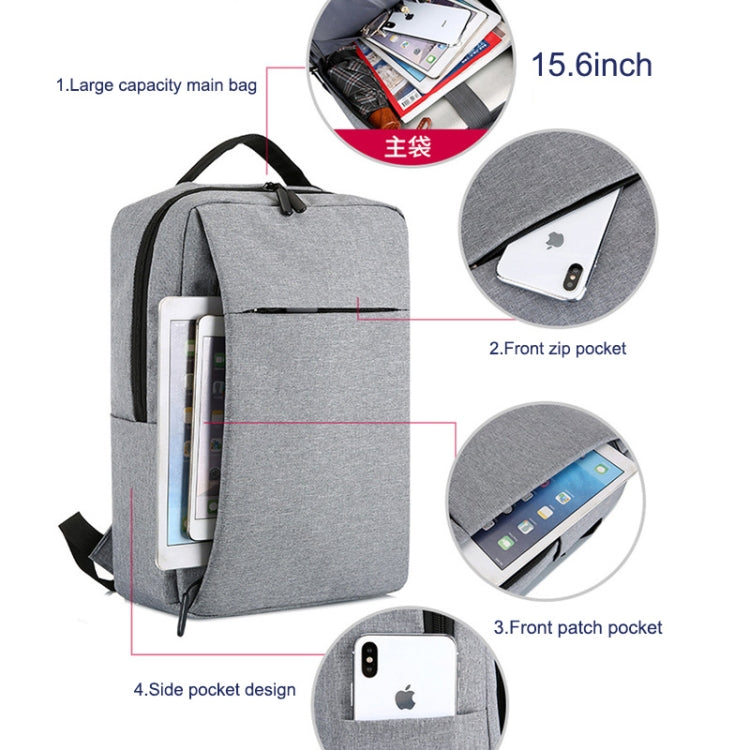 POFOKO Large-capacity Waterproof Oxford Cloth Business Casual Backpack with External USB Charging Design for 15.6 inch Laptops – Waterproof