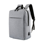 POFOKO Large-capacity Waterproof Oxford Cloth Business Casual Backpack with External USB Charging Design for 15.6 inch Laptops – Waterproof Grey