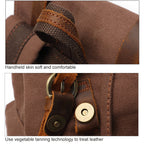 AUGUR 1039 Men Retro Canvas Backpack Shoulders Laptop Bag, 1039