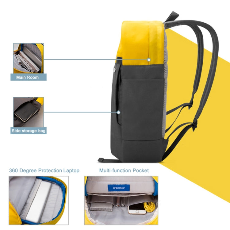 POFOKO XY Series 14-15.4 inch Fashion Color Matching Multi-functional Backpack Computer Bag, Size: M – Durable Build, Easy to Use