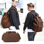 AUGUR 1039 Large Student Retro Canvas Backpack Shoulders Laptop Bag, 1039 Large
