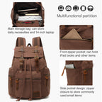 AUGUR 1039 Large Student Retro Canvas Backpack Shoulders Laptop Bag, 1039 Large