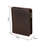 8231 Antimagnetic RFID Men Fashion Crazy Horse Textyure Genuine Leather Wallet Card Bag – Magnetic, Leather