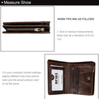 8231 Antimagnetic RFID Men Fashion Crazy Horse Textyure Genuine Leather Wallet Card Bag – Magnetic, Leather