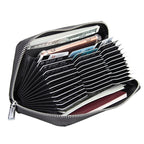 Antimagnetic RFID Large Capacity Long Style Genuine Leather Passport Package / Multifunctional and Many Card Slots Card Package