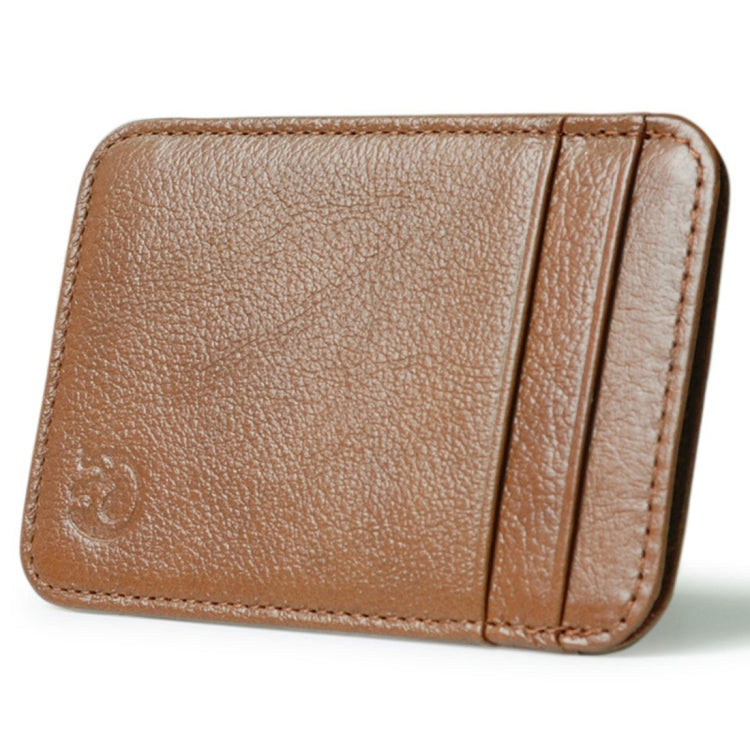 XIAO YUAN XIANG Cowhide Leather 5 Card Pocket Sleeve Wallet Coin Purse Credit Card Holder, Size: 10.6cm x 7.2cm, Random Color Delivery, 5 Card Pocket Sleeve 5 Card Pocket Sleeve