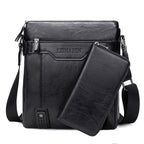 WEIXIER 15036 Multifunctional Men Business Messenger Bag Single Shoulder Bag with Handbag Black