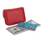 KB205 Antimagnetic RFID Litchi Texture Leather Zipper Large-capacity Card Holder Wallet