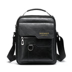 WEIXIER 8642 Men Business Retro PU Leather Handbag Crossbody Bag, 26 x 22 x 8cm