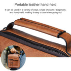 WEIXIER 8642 Men Business Retro PU Leather Handbag Crossbody Bag, 26 x 22 x 8cm