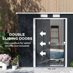 7 x 4ft Metal Garden Storage Shed w/ Double Door Dark Grey