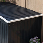 7 x 4ft Metal Garden Storage Shed w/ Double Door Dark Grey
