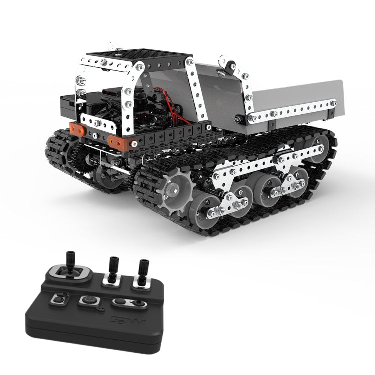 MoFun SW(RC)-007 2.4G Wireless Remote Control 10-channel Dump Truck Children DIY Stainless Steel Assembled Toy, SW(RC)-007 SW(RC)-007