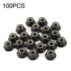 100 PCS iFlight M5 CW 6061 Aluminum Motor Screw Nuts Nylon Insert Self Lock Flange Nut for RC FPV Racing Drone Motor, M5 CW 6061(Black), M5 CW 6061(Red) M5 CW 6061(Black) Black