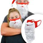 Santa Claus Beard Dustproof Cotton Mask Christmas Funny Dress Up Ornaments, Cotton Mask – Durable Build, Easy to Use