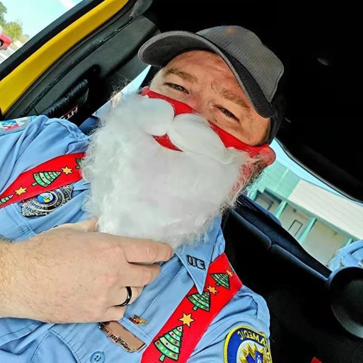 Santa Claus Beard Dustproof Cotton Mask Christmas Funny Dress Up Ornaments, Cotton Mask – Durable Build, Easy to Use