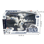 Electric Mechanical Fighting Dinosaur Children Dinosaur Model Toy, Support Walking & Lighting & Sound & Launch Soft Bullet