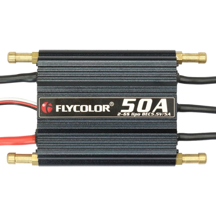 Flycolor Flymoster Series 50A 2-6S Waterproof Electronic Speed Controller for RC Boat, 50A 2-6S 50A 2-6S