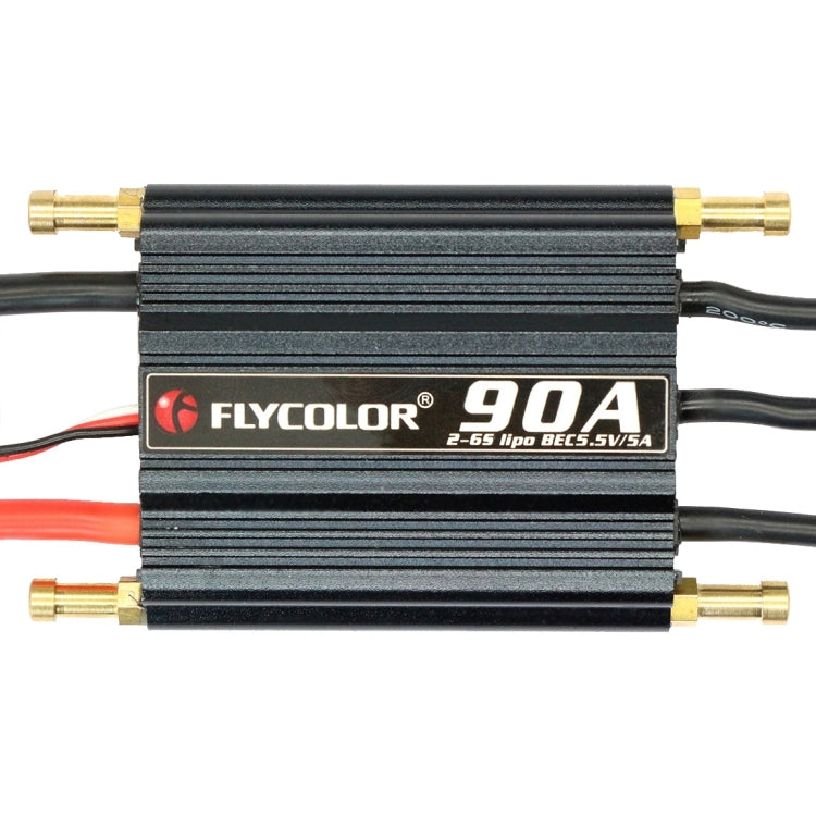 Flycolor Flymoster Series 90A 2-6S Waterproof Electronic Speed Controller for RC Boat, 90A 2-6S 90A 2-6S