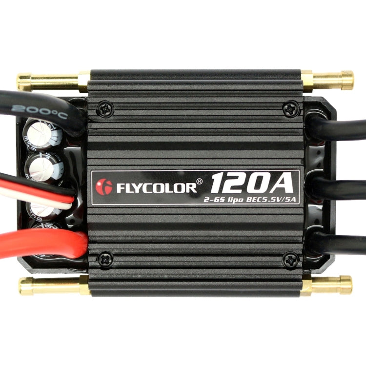 Flycolor Flymoster Series 120A 2-6S Waterproof Electronic Speed Controller for RC Boat, 120A 2-6S 120A 2-6S