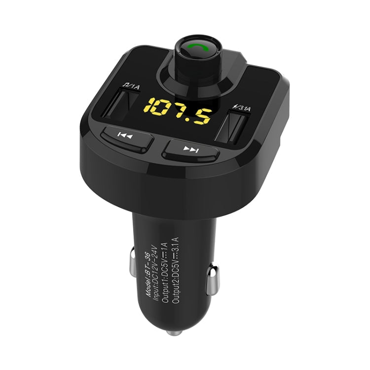 Dual USB Charger, Support Bluetooth / Micro SD Card / TF Card / USB Disk, BT36 BT36