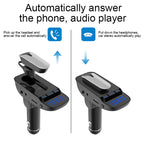 ER9 2 in 1 Hands-Free Calling Car Kit Wireless Bluetooth Headset Dual USB Charger FM Transmitter MP3 Music Player, ER9