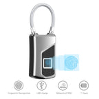 Anytek USB Charging Waterproof Anti-theft Non-password Electrically Intelligent Fingerprint Padlock Size:3.2cm × 3.5cm × 9cm, Anytek USB Charging Padlock Anytek USB Charging Padlock
