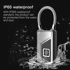 Anytek USB Charging Waterproof Anti-theft Non-password Electrically Intelligent Fingerprint Padlock Size:3.2cm × 3.5cm × 9cm, Anytek USB Charging Padlock
