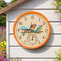 Vintage Bird Wall Clock and Thermometer