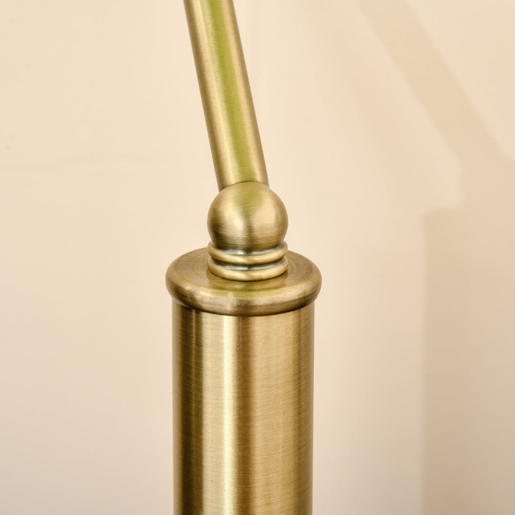 Banker's Table Lamps Set of 2, Desk Lamps with Antique Bronze Tone Base, Green Glass Shade and Pull Rope Switch for Home Office, Living Room, Bedroom, Dining Room, Green