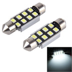 2 PCS 36mm Festoon 3W 300LM White Light 8 LED 3528 SMD Canbus Error-Free Car Reading Lamps, DC 12, 36mm 36mm