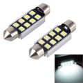 2 PCS 39mm Festoon 3W 300LM White Light 8 LED 3528 SMD Canbus Error-Free Car Reading Lamps, DC 12, 39mm 39mm