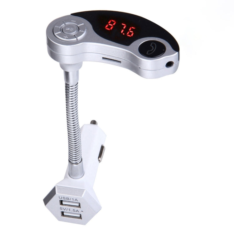 GT86 Dual USB Charger Car Bluetooth FM Transmitter Kit, Support LCD Display / TF Card Music Play / Hands-free, GT86 (Gold), GT86 (Silver), GT86 (Black) – Bluetooth GT86 (Silver) Silver