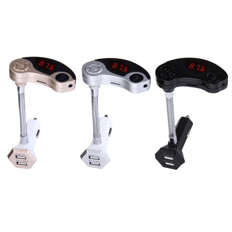 GT86 Dual USB Charger Car Bluetooth FM Transmitter Kit, Support LCD Display / TF Card Music Play / Hands-free, GT86 (Gold), GT86 (Silver), GT86 (Black)
