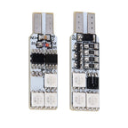 2 PCS Colorful 36MM T10 Port Remote Control Car Dome Lamp LED Reading Light with 6 LED Lights, 36MM 6 LED Lights