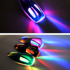 Solar Colorful Light Anti Collision Shark Fin Car Taillight LED Flash Warning Light Caution Light – Waterproof