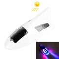 Solar Colorful Light Anti Collision Shark Fin Car Taillight LED Flash Warning Light Caution Light White