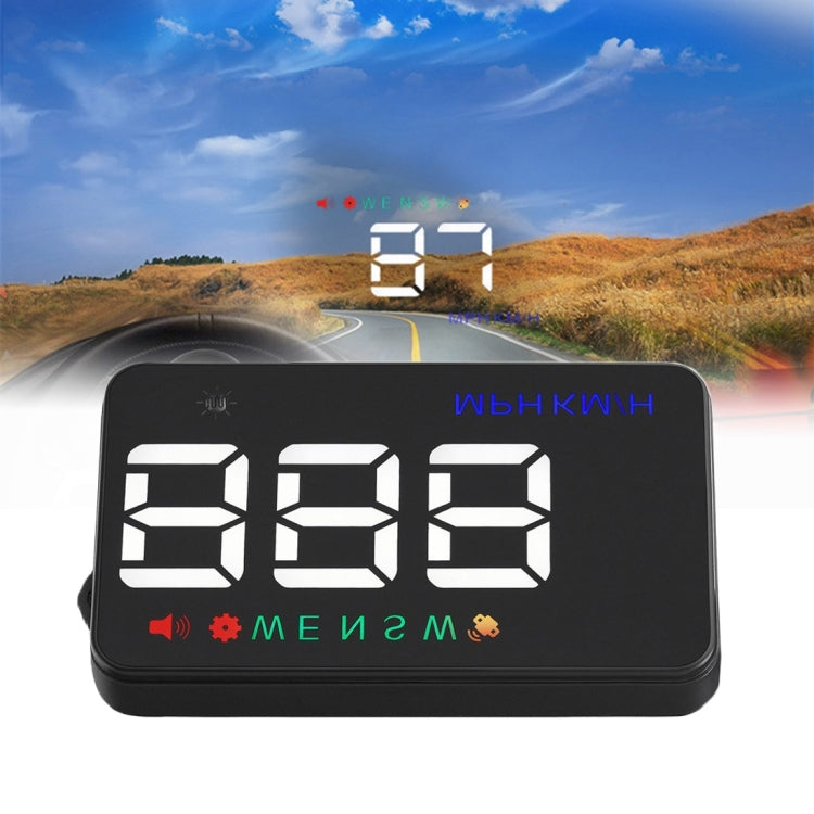 Geyiren A5 HUD 3.5 inch Car Head Up Display with GPS System, Two Mode Display, Light Sensors, KM/h MPH Speed, Compass, Speed Alarm, A5(Black), A5 (Green Light) A5(Black) Black