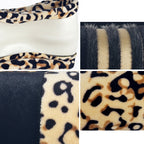 Leopard Grain Steering Wheel Cover, Adaptation Steering Wheel Diameter: 37-38 cm, 37-38cm Beige, 37-38cm Coffee, 37-38cm Black