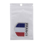 Shield Shape Metal Car Badge Decorative Sticker, Size: Small, French Flag, Italy Flag 2