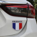 Shield Shape Metal Car Badge Decorative Sticker, Size: Small, French Flag, Italy Flag 2 French Flag French Flag