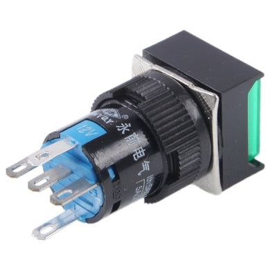 Car DIY Square Button Push Switch with LED Indicator, DC 24V, DC 24V Green, DC 24V Red