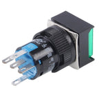 Car DIY Square Button Push Switch with LED Indicator, DC 24V, DC 24V Green, DC 24V Red